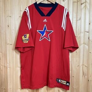 2007 Las Vegas All Star D-League Red Basketball Jersey Adidas Climalite Sz 2XL